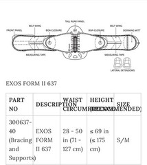 Exos Form II 637 Lumbar Support Brace, Small/Medium, 300637-40 DJO Global