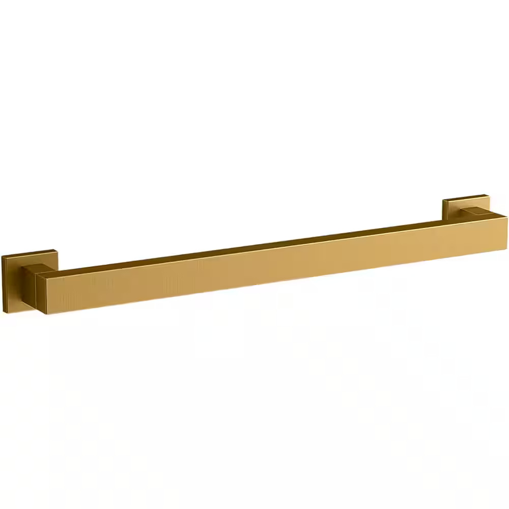 KOHLER Square 20 in. Grab Bar in Vibrant Brushed Moderne Brass K-23294-2MB