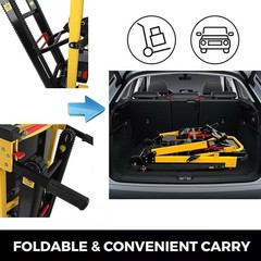 Foldable 3-in-1 Electric Stair Climbing Power Wheelchair w/ Safety Belt