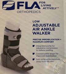 Fla Orthopedics Ankle Walker Low Height Size M Medium MD Right Or Left Therapy