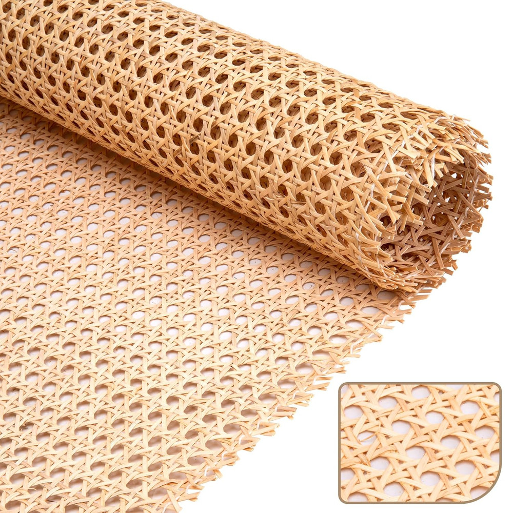 24″ X5Ft Width Rattan Natural Cane Webbing, Rattan Roll Cane Webbing Roll for Ca