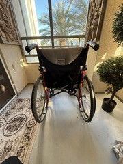 Karma Manual Wheelchair Foldable Padded Seat/Armrests Footrests Red/Black/Gray