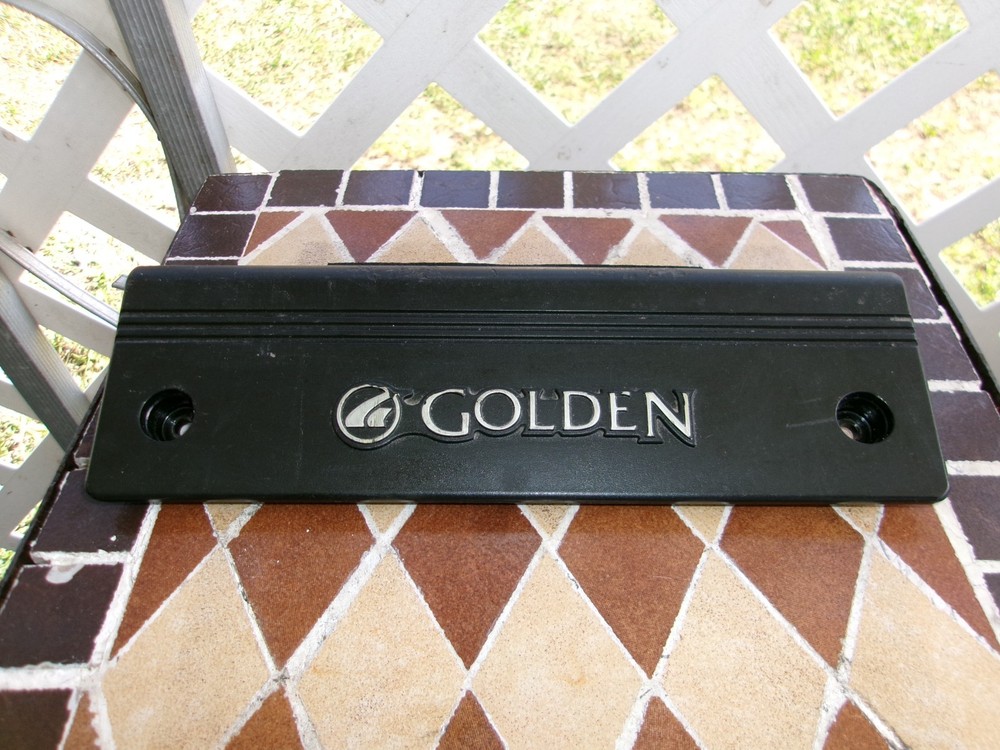 Golden Lite Rider Rear Rectangular Logo Cap 9×3. #6224
