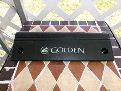 Golden Lite Rider Rear Rectangular Logo Cap 9×3. #6224