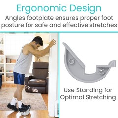 Vive Foot Rocker – Calf Stretcher for Achilles Tendinitis, Heel, Small, Gray