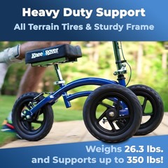 Steerable All Terrain Knee Scooter – Heavy Duty Foldable Knee Walker & Mobili…