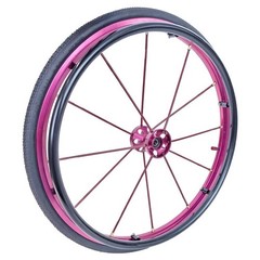 Pair of 24″x1″ (540) Colored Aluminum Round HUB Wheelchair Wheels