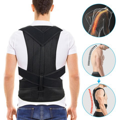 Adjustable Posture Corrector Low Back Support Shoulder Brace Belt for Men Women