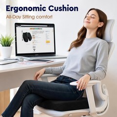 Deluxe Machine Washable Memory Foam Chair Pad for Ultimate Sitting Comfort