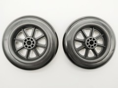 Universal Walker replacement wheels,5”Caster Wheels,Axle 5 inches, Black