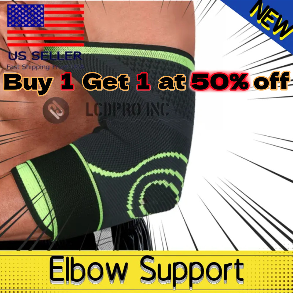 Elbow Brace Compression Support Sleeve Arthritis Tendonitis Reduce Joint Pain
