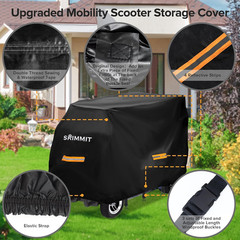 Upgraded Mobility Scooter Storage Cover, Heavy Duty 420D Oxford Fabric