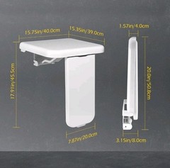 Dyna-Living Folding Shower Seat Wall Mounted 485 lbs Load-Bearing Fold Down S…