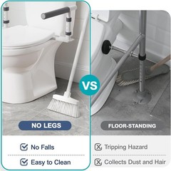 White 29.5 Inch Foldable Toilet Grab Bar Flip Up Safety Rail