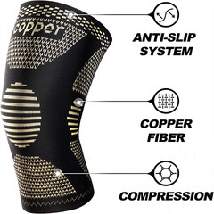 2 Knee Brace Sleeve Compression Support Sport Gym Joint Pain Arthritis Relief