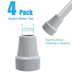 Cane Tips 3/4 Inches ,Reinforced Rubber Chair Tips for Walking 4 Pack Heavy Duty