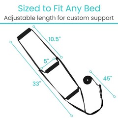 Vive Bed Ladder Assist – Pull Up Assist Device with Handle Strap – Rope Ladder