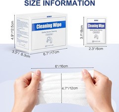 Durable Individually Wrapped Wipes for Clean Earbuds & Hearing Aids – 100 Count