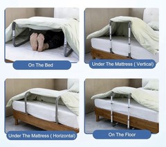 Adjustable Non-Slip Blanket support frame. , Gray/White, 20″-28″ Length