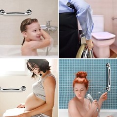 4Pcs Stainless Steel Bathroom Bathtub Grab Bar 12” Handicap Safety Hand Rails US