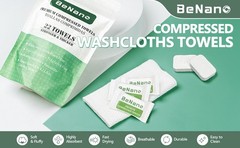 Premium Disposable Compressed Face Towels Tablets, 100% USDA Biobased Quick Dry