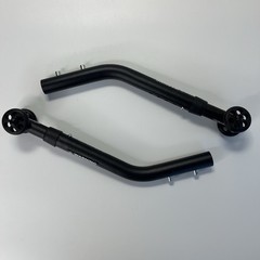 Motion Composites Helio A6 Wheelchair Anti-Tip Tubes Wheels
