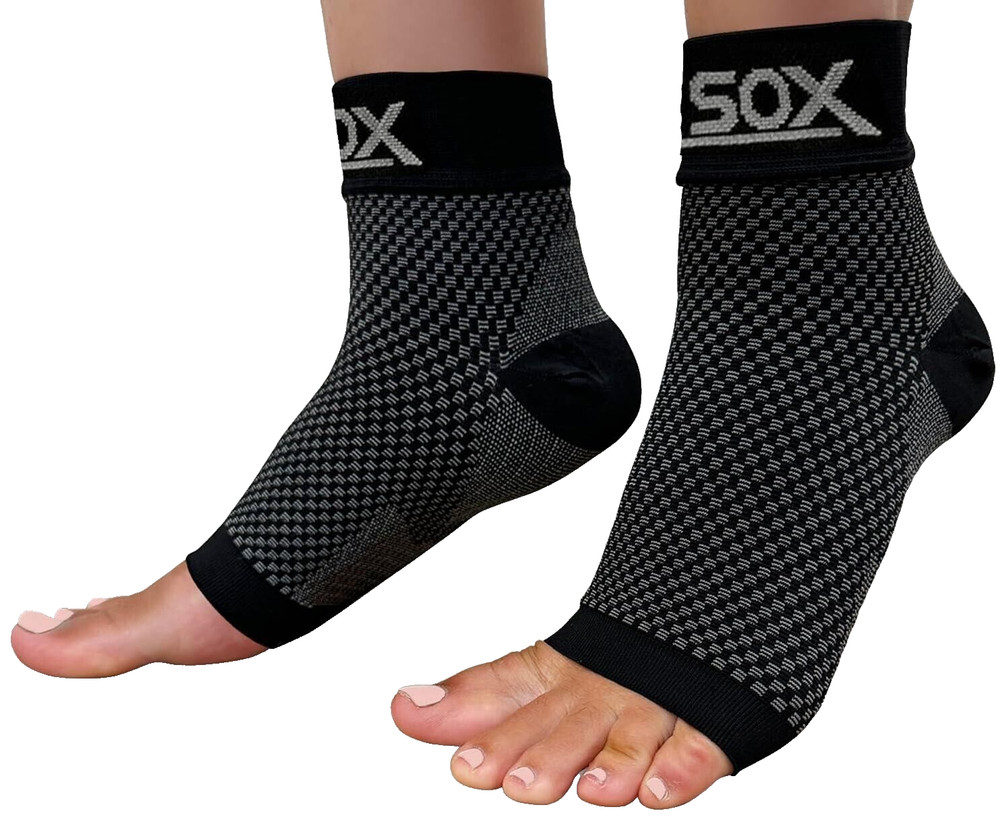 SB SOX Ankle Compression Sleeve Plantar Fasciitis Compression Socks Black Small