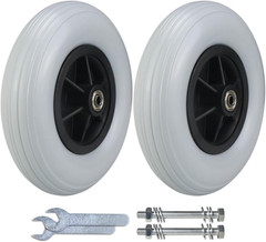 Wheelchair Caster/Wheels (Pair) 8 Inch 8″X 2″ (200X50) Solid Tire Wheel, Compati