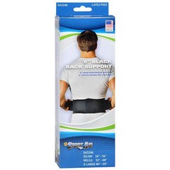 Sportaid 6″ Black Back Support X-Large (40-55″ Hip Circ.)