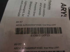 New Universal Knee Wrap L2397 ARYSE AY-97 Medical Grade Compression Pain Relief