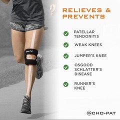 Cho-Pat Dual Action Knee Strap, Provides Full Mobility and Pain Relief for Arthr