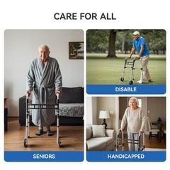 Loyoda Folding Walkers for Seniors，Medical Bariatric Walker Lightweight 5 Fro…
