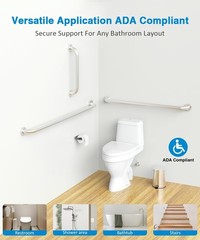 Jubomt Grab Bar Bundle For Ada Compliance Brushed Stainless Steel 1.5 Diameter