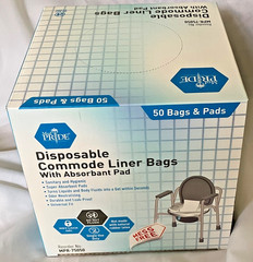 BRAND NEW MedPRIDE Disposable Commode Liner Bags, Pack of 50, Odor Neutralizing