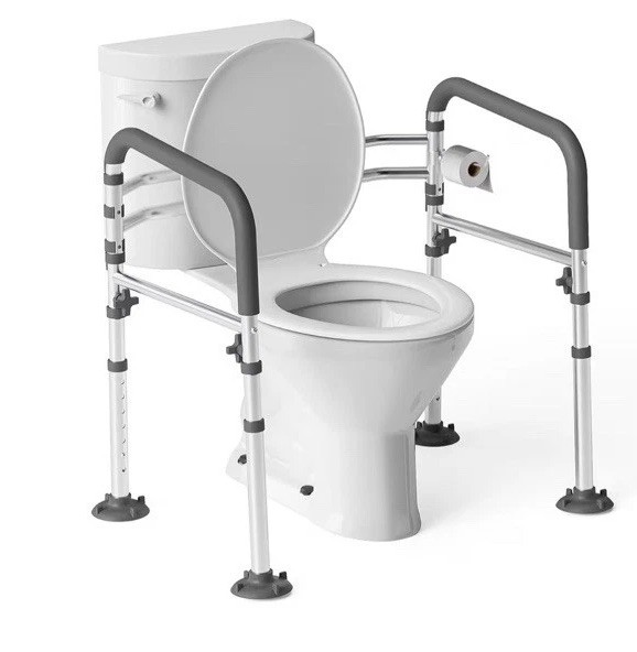 Toilet Safety Rails,Height-Adjustable Toilet Frame Width-Adjustable Toilet Safe