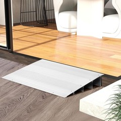 4″ Rise Aluminum Entry Door Threshold Ramp, Non-Slip for Wheelchairs, Rollators