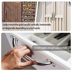 4X Stainless Steel Marine Grab Bar 12 inch Boat Handle Heavy Duty