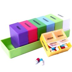 7 Days Pill Medicine Box Portable Travel Weekly Medicine Health Storage Pill Box