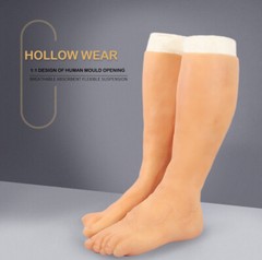 Highly Simulated Skin Artificial Silicone Prosthesis Foot Sleeve Leg Cover Scars