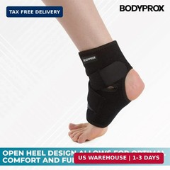 Bodyprox Ankle Support Brace, Breathable Neoprene Sleeve, Adjustable Wrap! (1 Pa