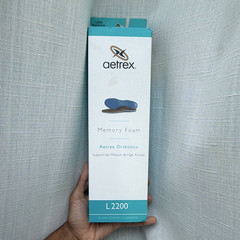 Aetrex L2200 Memory Foam Full Length Orthotic Insoles Support High Arch W10