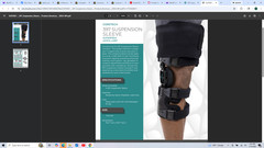 Coretech 397 Suspension Sleeve L2397 Knee Brace Support Anti-Slip Cover NEW