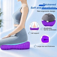 Airllantry Thicken 19.7in Seat Cushion, XX-Larger（19.7*16.1*3.5in), Violet
