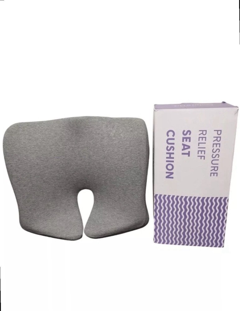 Cushion Lab Pressure Relief Seat Cushion for Long Sitting Hours on Office Grey