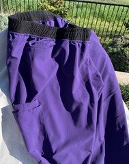 Coastal AVE Style 4912 Modern Fit Scrub Pants Women Regal Purple 2XL Regular