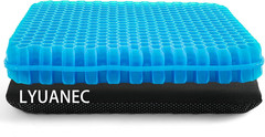 Gel Seat Cushion for Long Sitting – 16.5″ X 14.5″ X 2.4″ (Extra Thick＆Soft) Gel