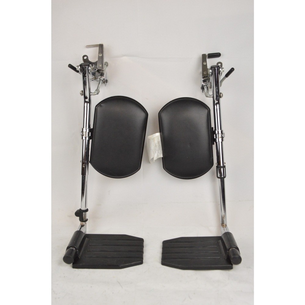 Invacare T94HC-3778 Adjustable Clip-On Footrests Pair Chrome For Wheelchair