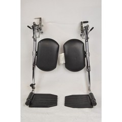 Invacare T94HC-3778 Adjustable Clip-On Footrests Pair Chrome For Wheelchair