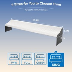 King Size Bed Wedge Pillow Headboard, 76*10*6inch King, White