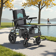 Power Wheelchair with 500W Motor All Terrain Electric Wheelchair for Seniors